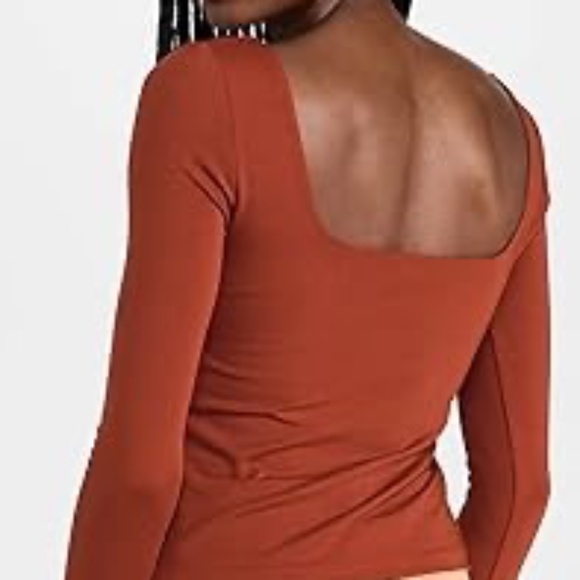 Vince Long Sleeve Square Neck Top Women's Medium - Picture 1 of 7